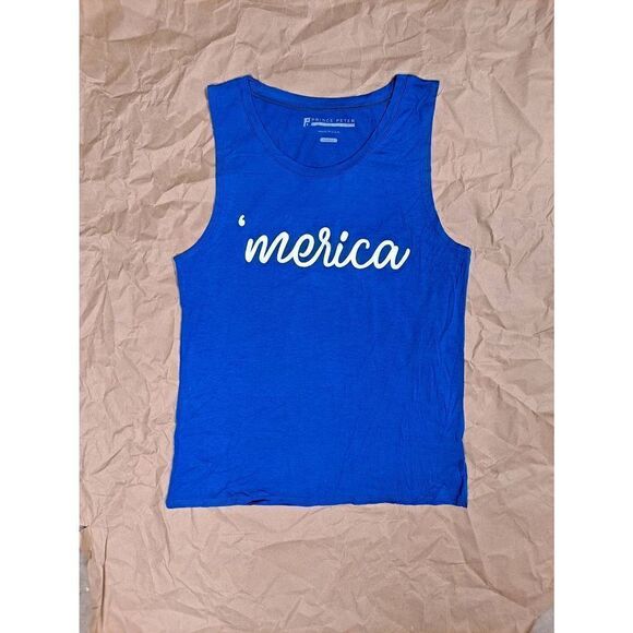 Prince Peter Collection "'merica" Tank Top Blue Small - Picture 1 of 8